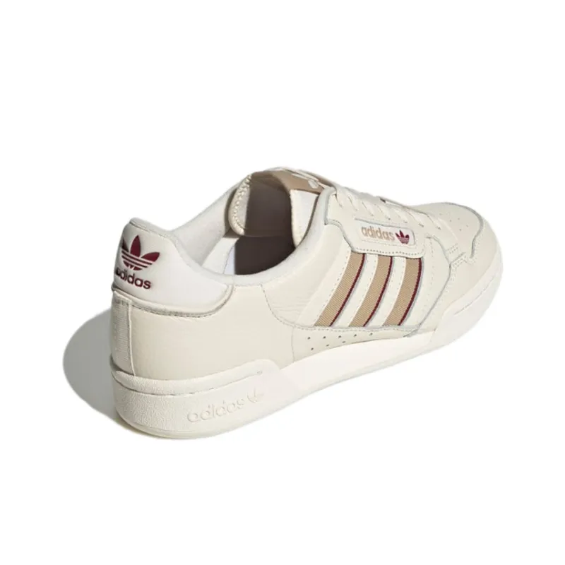 Adidas Originals Continental 80 Stripes Non-slip Lightweight Low-Top Skateboard Shoes Unisex Milk Tea Brown-3