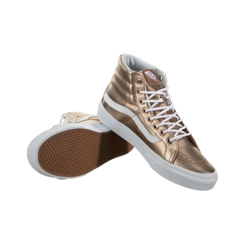 Vans SK8 HI Slim Casual Skateboarding Shoes Gold Women's-4