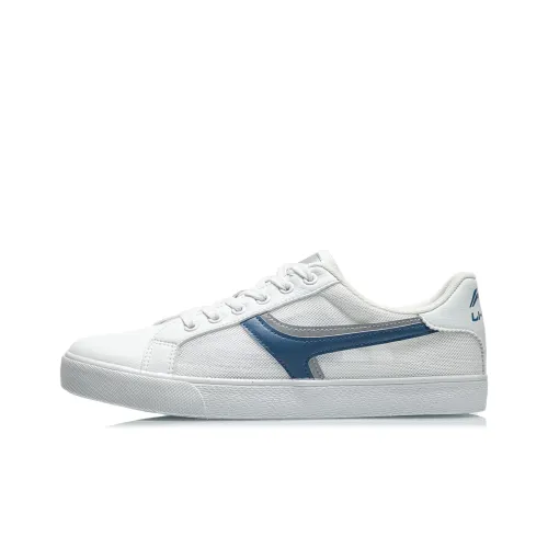 LINING Skateboard Shoes Men Low-Top Standard White/Dark Sapphire Blue