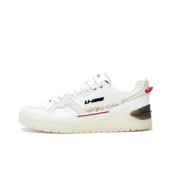 LiNing 001 BTC BTC Boom Daily Gold Rush Anti Slip And Wear Resistant Lightweight Low Top Skateboard Shoes Women's White