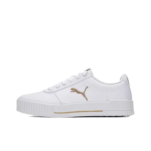 PUMA Carina Skateboard Shoes Women's Low-Top White/Gold