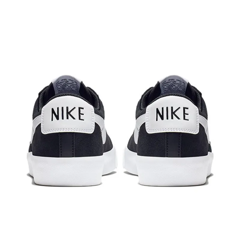 Nike Blazer Low Premium Vintage Suede Black White-4