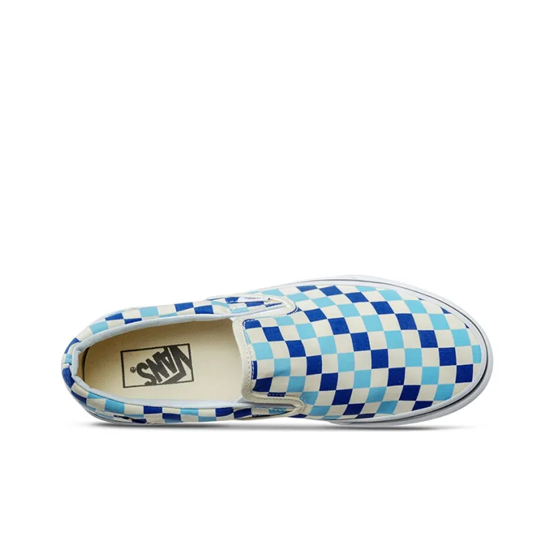 Vans Slip On Checkerboard Blue Topaz-3