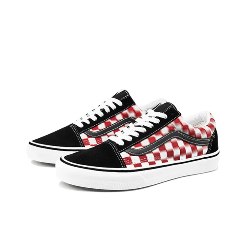 Vans Old Skool Checkerboard Red/White-2