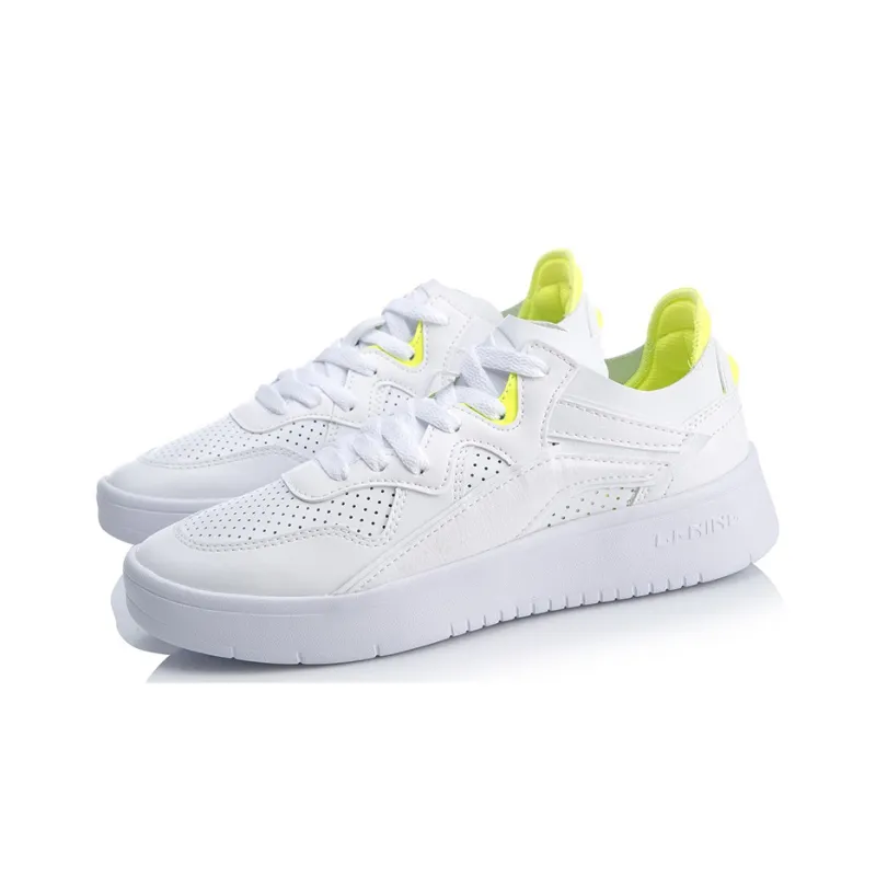 LiNing Wave S Lite Low Top Skateboard Shoes Women's White-2