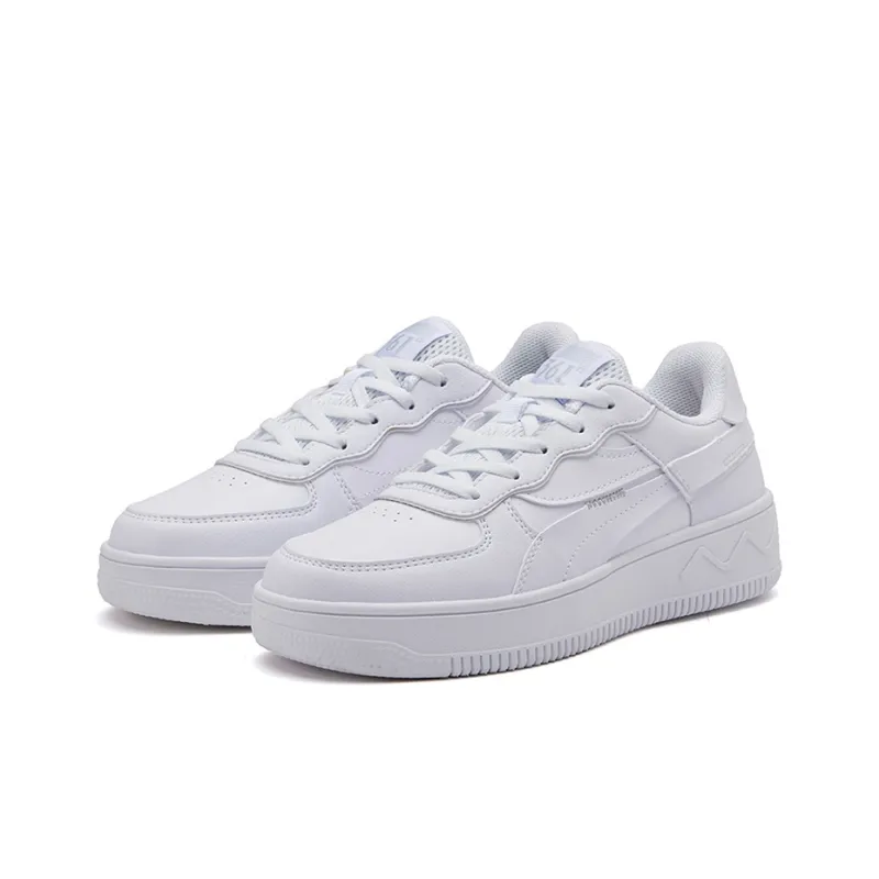 361° Non slip Lightweight Low Top Skateboard Shoes Women's Bright White-2