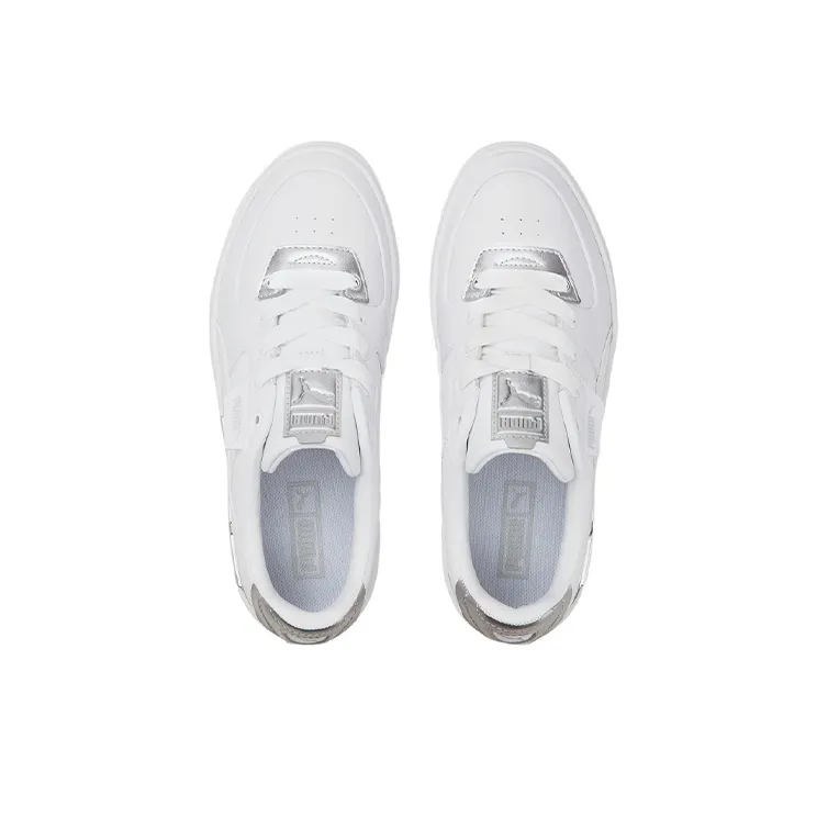 PUMA Cali Skateboard Shoes Women's Low-Top White/Silver-2