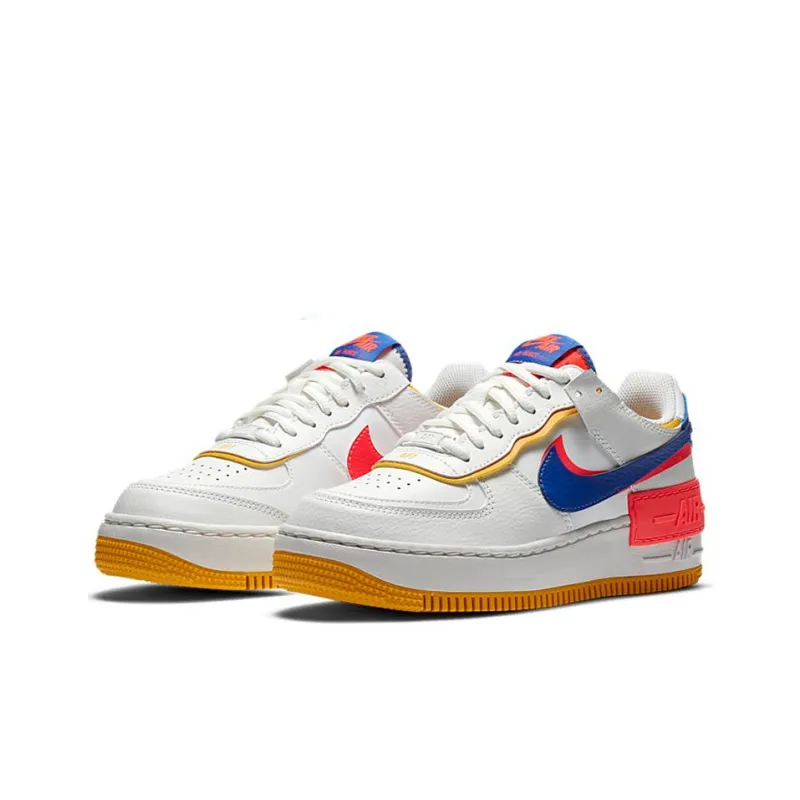 Nike Air Force 1 Low Shadow White Flash Crimson Astronomy Blue Women's-2