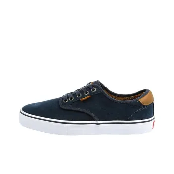 Vans Chima Ferguson Pro Anti-Slip And Wear-Resistant Lightweight Low-Top Skateboard Shoes Men's Marine Blue Brown