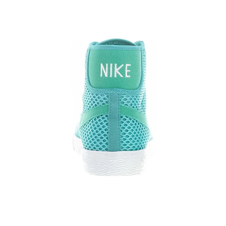 Nike Blazer Wear-Resistant Breathable Slip-Resistant Mid-Top Skateboard Shoes Women's Lake Blue-3