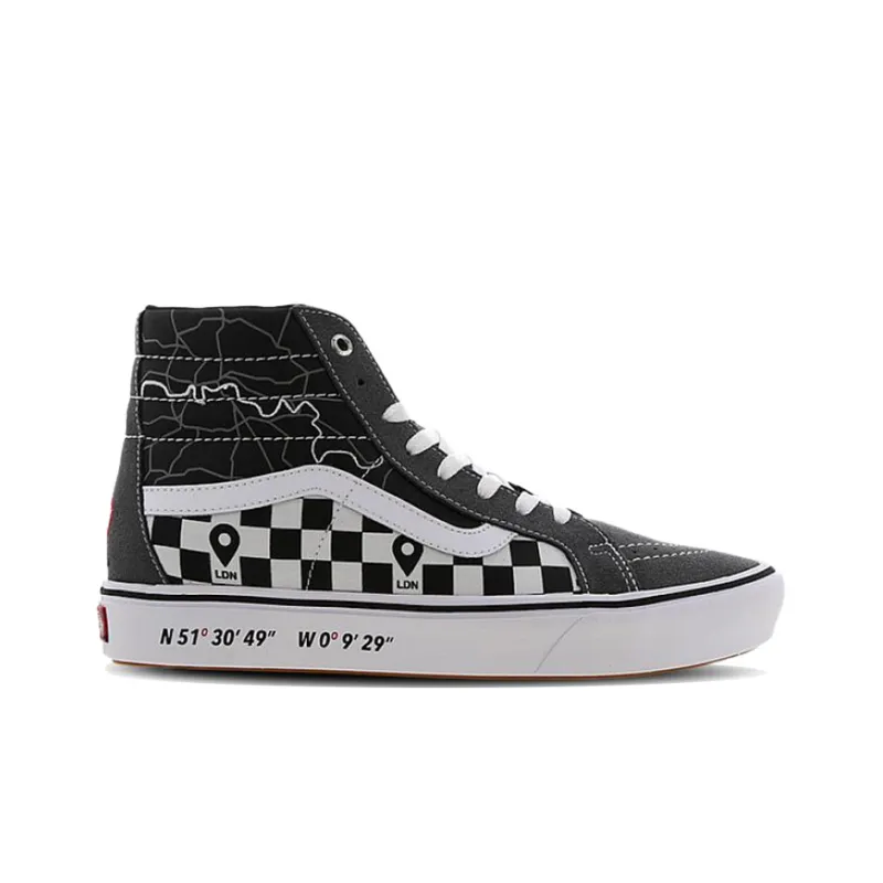 Vans Comfycush SK8 Hi London Plaid Black/White-1