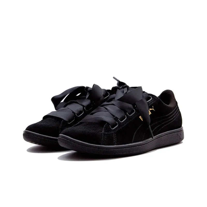 PUMA Vikky Ribbon Satin Black Women's-1