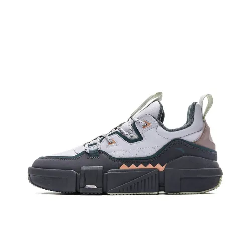 ANTA Skateboard Shoes Men Low-Top Gray/Black/Orange