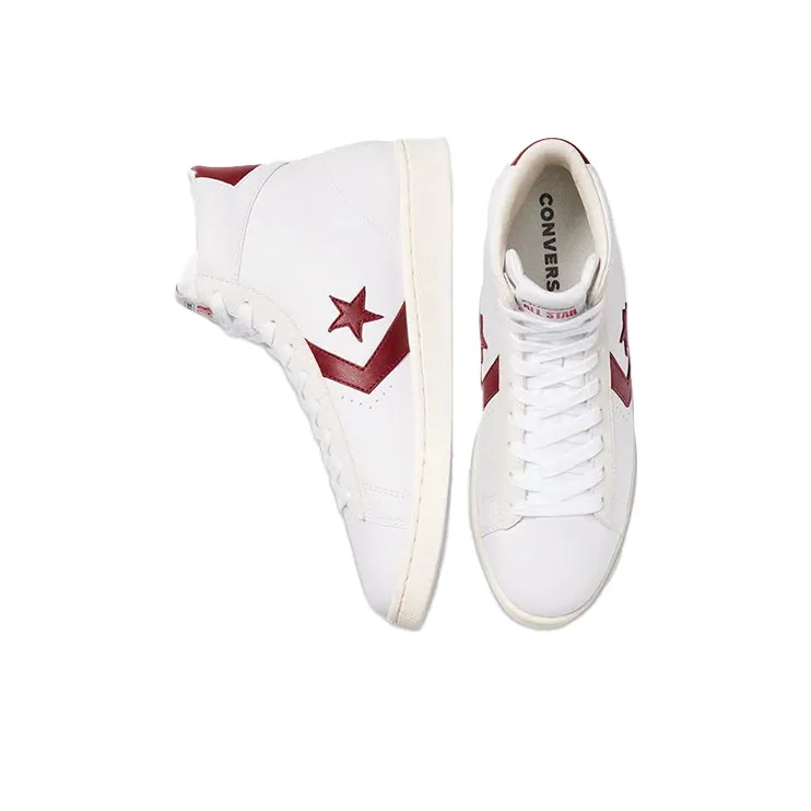 Converse Pro Leather High White Team Red-3