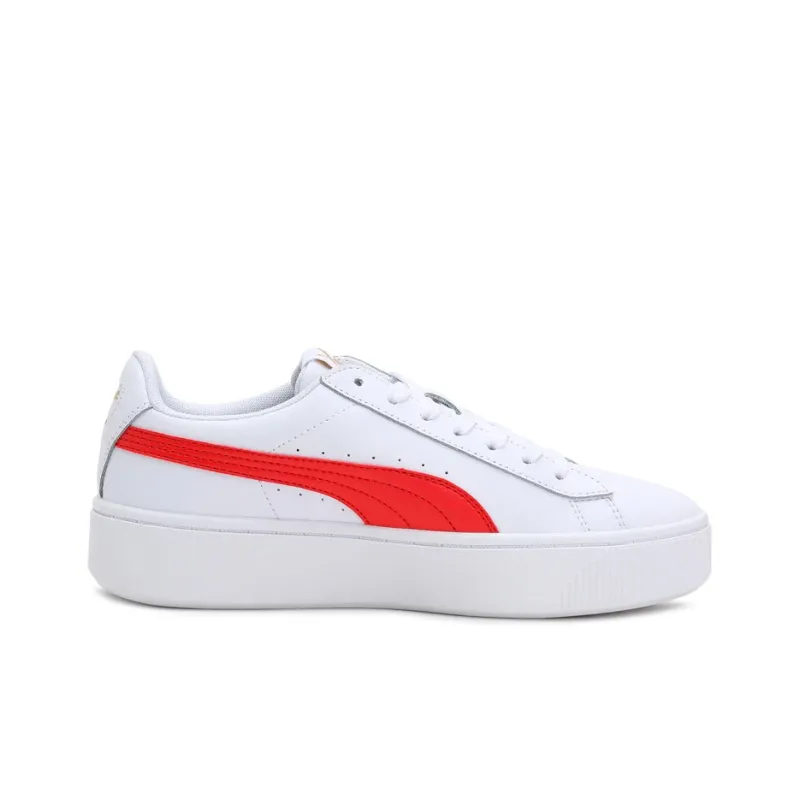 PUMA Vikky Stacked Leisure Sneakers White/Red Women's-1