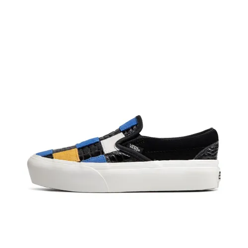 Vans Slip-on Skateboard Shoes Women's Low-Top Black/Blue