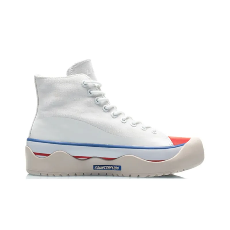 LINING CF Skateboard Shoes Women's High Top Standard White-1