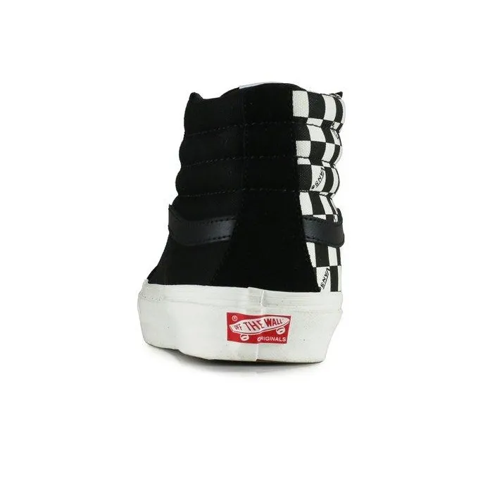 Vans Style 138 Non slip Lightweight High Top Skateboard Shoes Unisex Black White-4