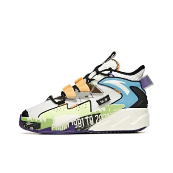 Anta Life Collection KT G6 Anti Slip Wear Resistant Low Top Skateboard Shoes White Black Blue