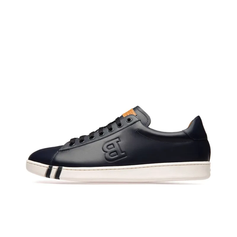 BALLY Skateboard Shoes Men Low Top Dark Marine Blue-0
