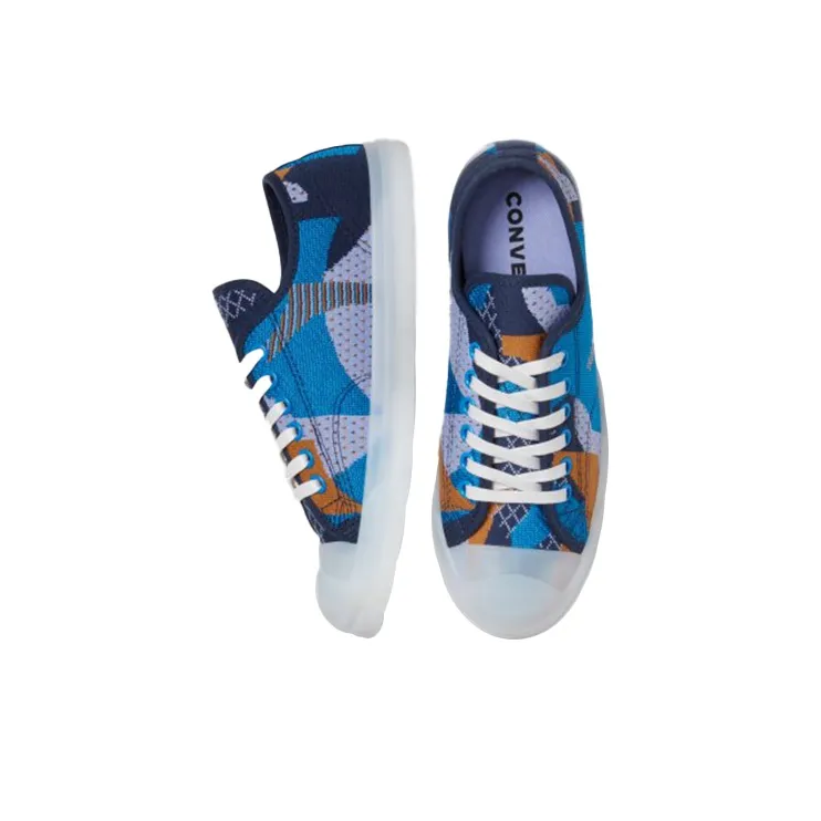 Converse Jack Purcell LP Open Ended Smiley Low Top Skateboard Shoes Unisex Blue Multicolor-4