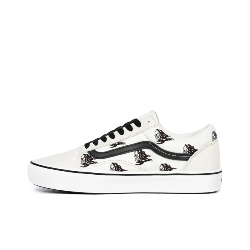 Old Skool Sixty Sixers X ComfyCush Vans 'Skull Print White'-0