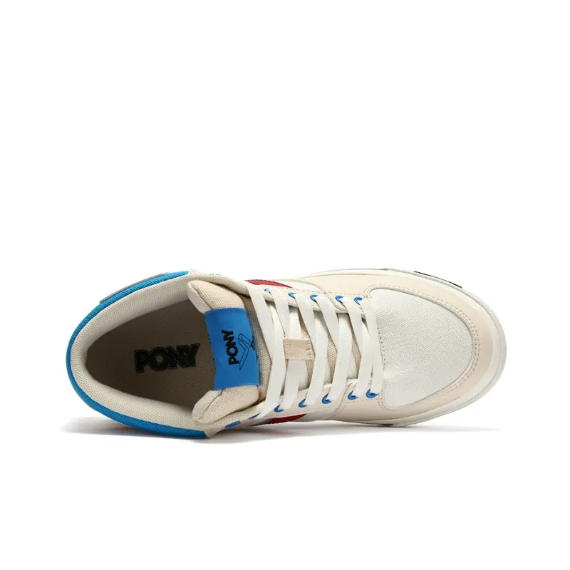 PONY Atop Cushioning Wear Resistant Low Top Skateboard Shoes Women's Ecru-3