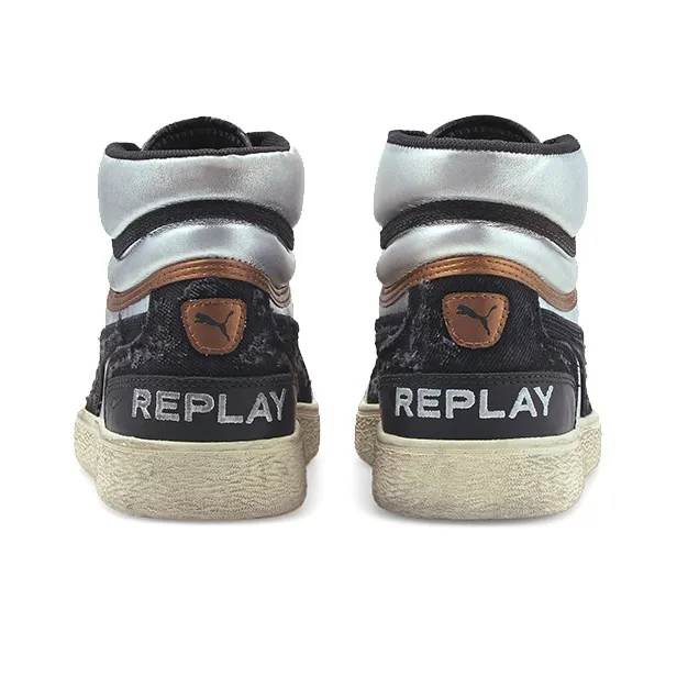 PUMA Ralph Sampson Retro Skateboarding Shoes Silver Unisex-3