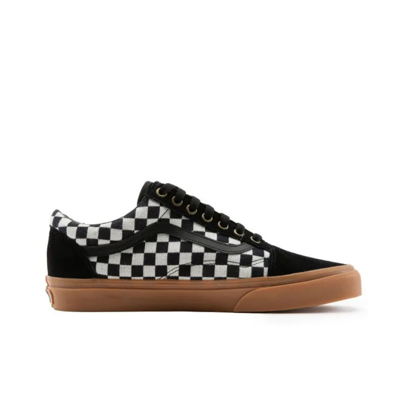 Vans Old Skool Casual Fashion Skate Shoes Full Print Black White-1