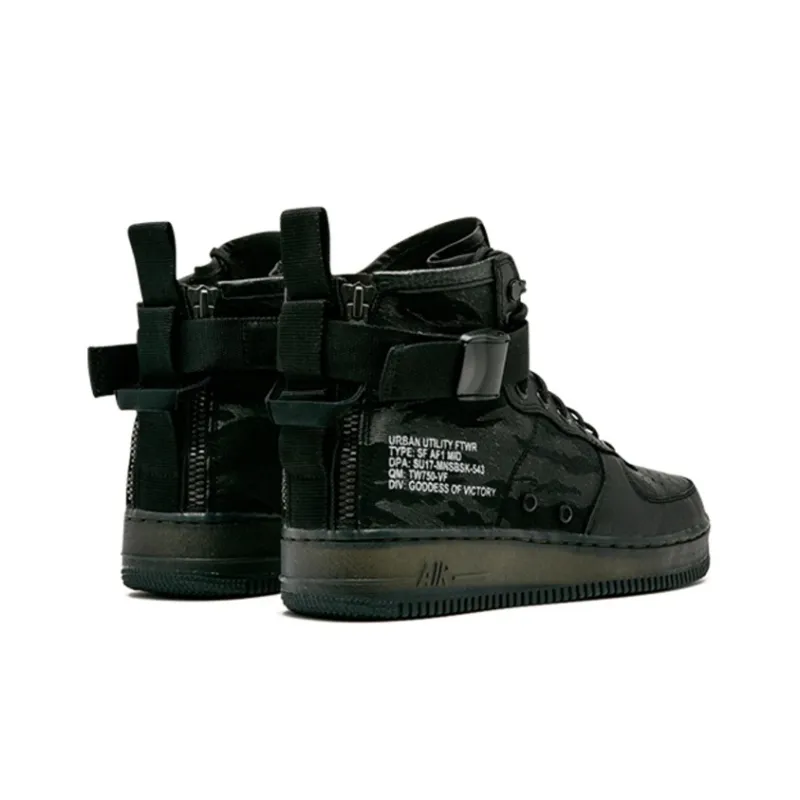 Nike Sf Air Force 1 Mid Black Cargo Khaki-3