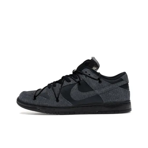 OFF-WHITE x Nike Dunk Anti-Slip Wear-Resistant Low-Top Skateboard Shoes Men's Black Gray