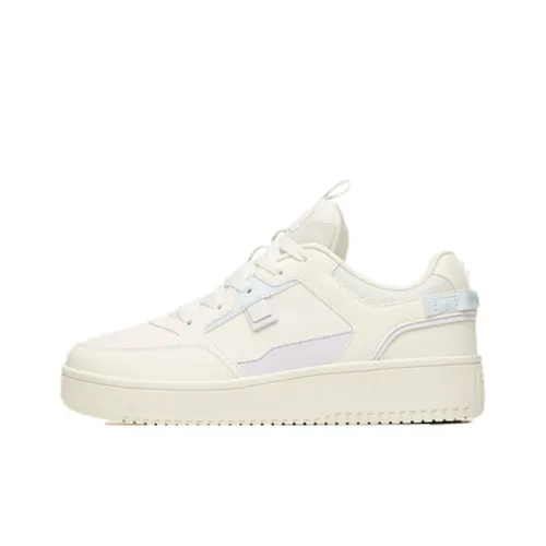 Anta Life Collection Anti Slip Wear Resistant Low Top Skateboard Shoes Women's White Purple