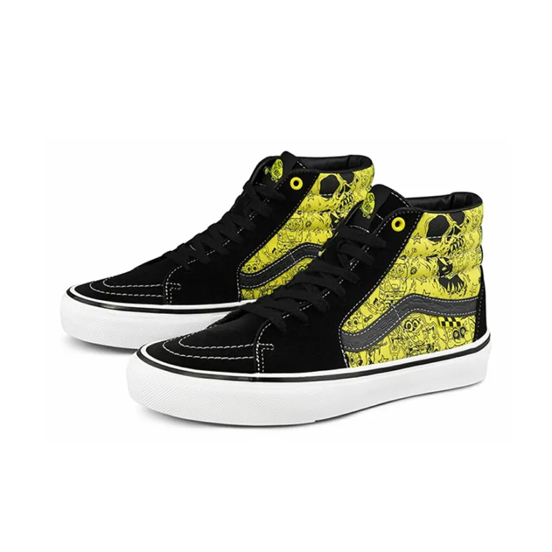 Vans Mike Gigliotti X SpongeBob SquarePants X Skate Sk8 Hi 'Black Yellow'-2