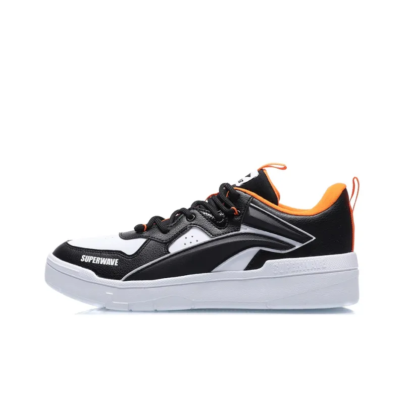 LiNing Wave Superwave Lo Slip-Resistant Cushioning Wear-Resistant Low-Top Skateboard Shoes Black-0