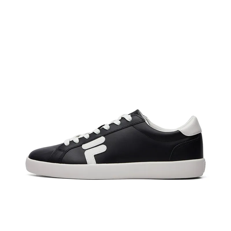FILA Stride Low Top Skateboard Shoes Men's Black White-0