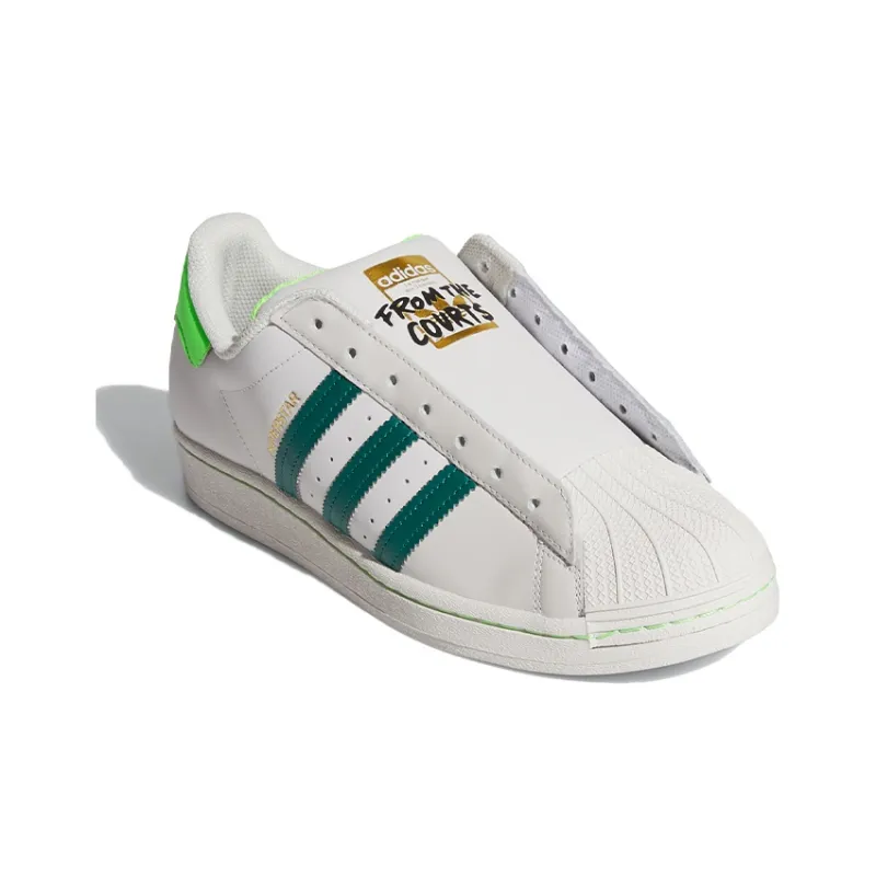 Adidas Superstar Laceless 'Grey Collegiate Green'-2