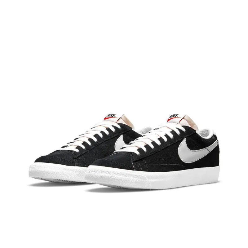 Nike Blazer Low 77 Suede Black White-2