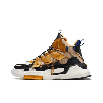 XTEP Kung Fu High Top Skateboard Shoes Men's Beige Brown