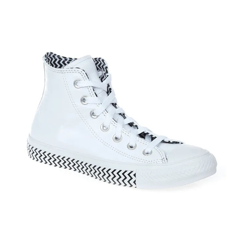 Converse Ctas Hi White/Black Women's-2