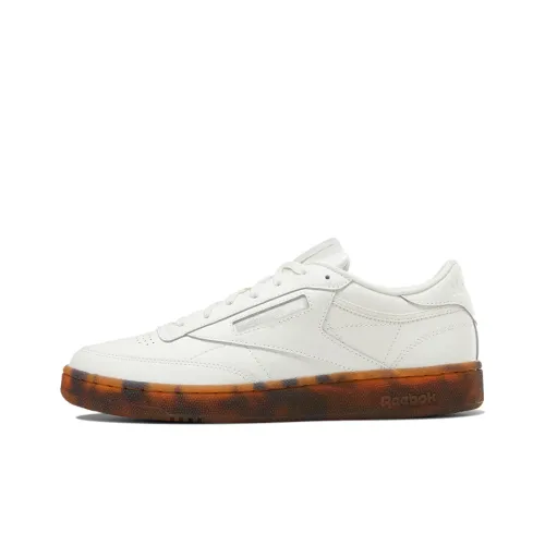 Reebok Club C Skateboard Shoes Men Low-Top Beige White/Brown