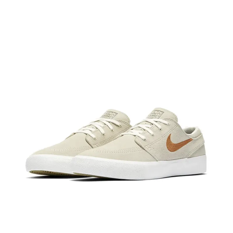 Nike SB Stefan Janoski RM Slip-Resistant Coverage Low-Top Skateboard Shoes Unisex White Brown-2