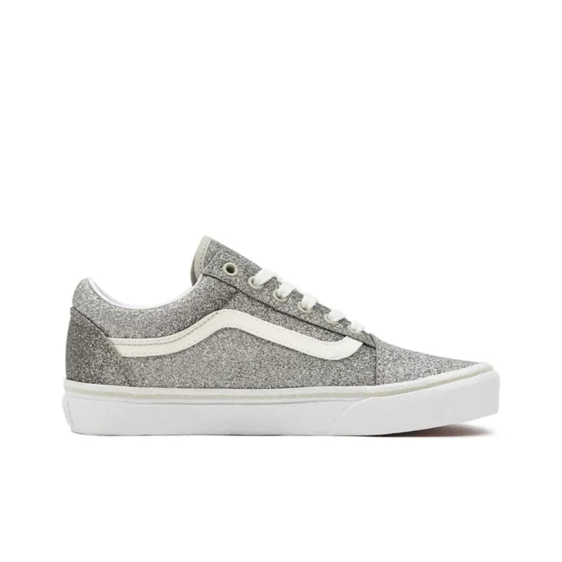 Vans Old Skool Low Top Sneakers Silver/Grey Women's-1