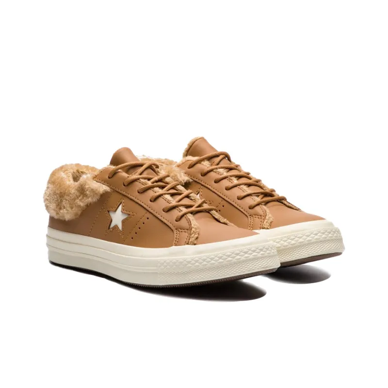 One Star Converse Low Street Warmer 'Burnt Caramel' Women's-3