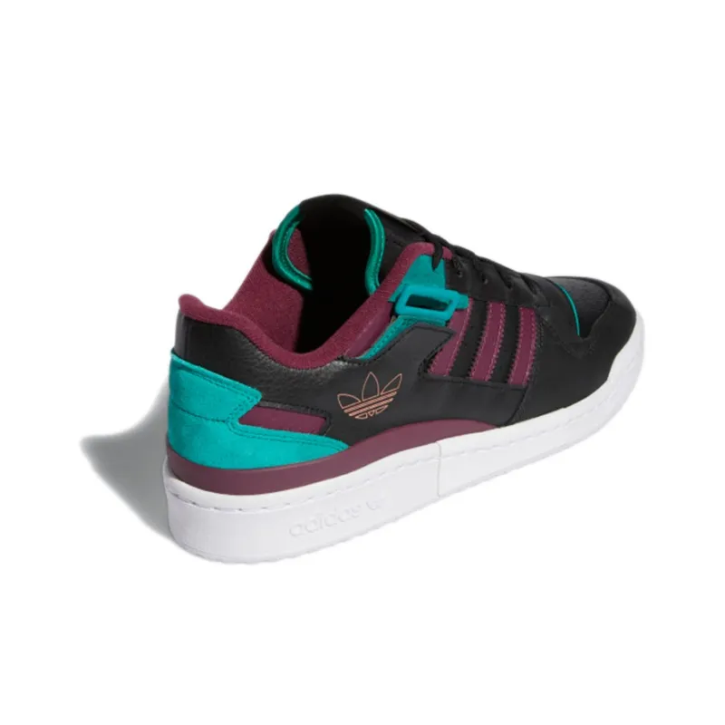 Adidas Forum Exhibit Low Black Crimson Green-3