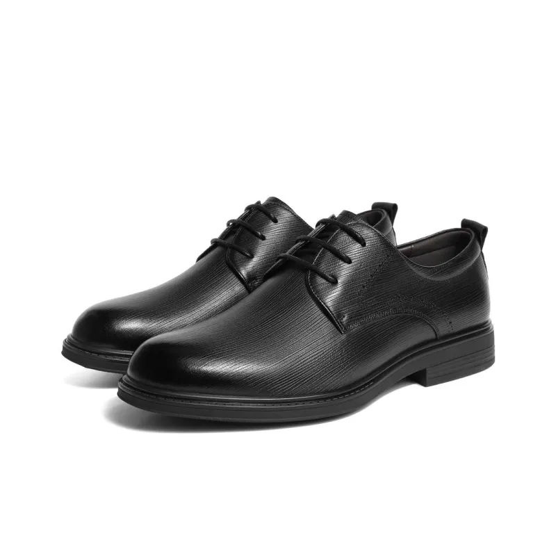 BELLE Dress Shoes Men Low Top Black-4