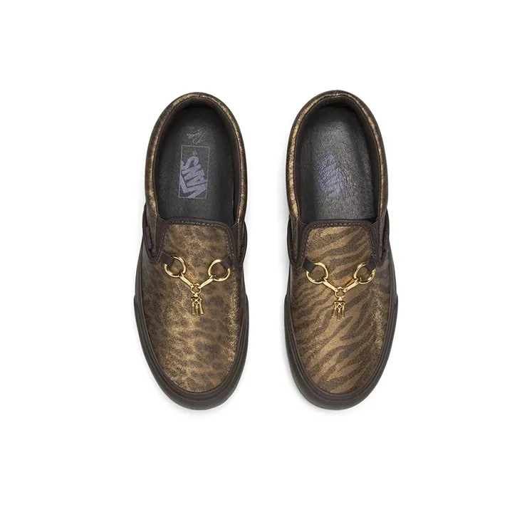 Slip On Needles X Vault Classic Vans V 'Animal Print Brown'-2