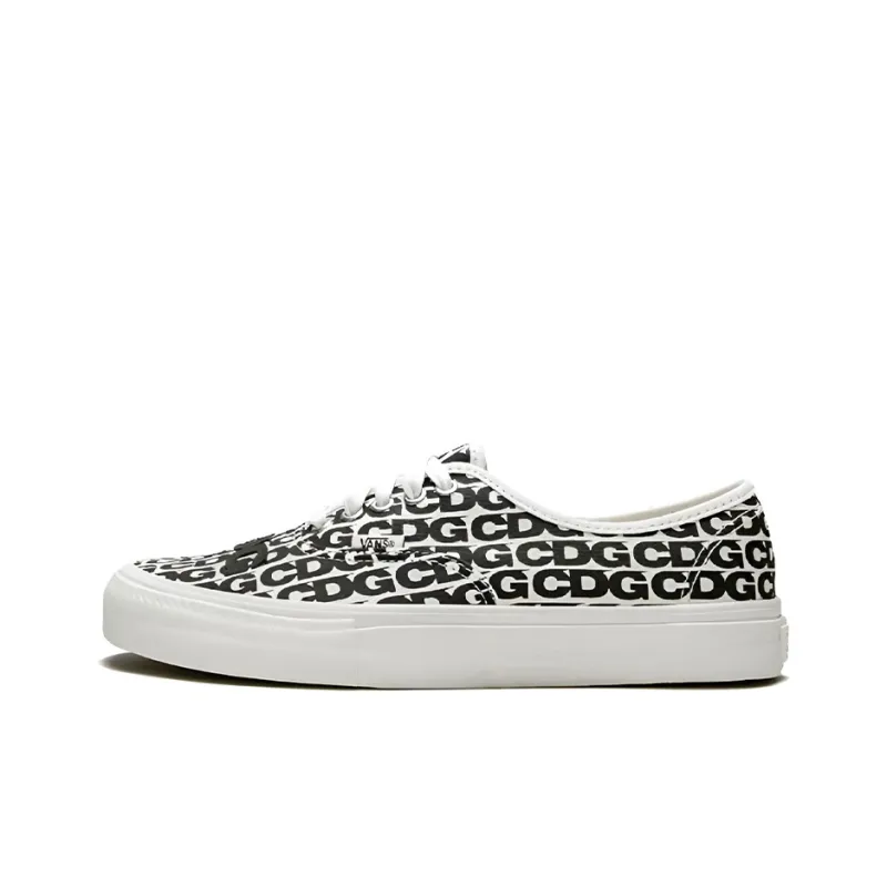 Vans Authentic Comme Des Garcons White Heel Tab-0