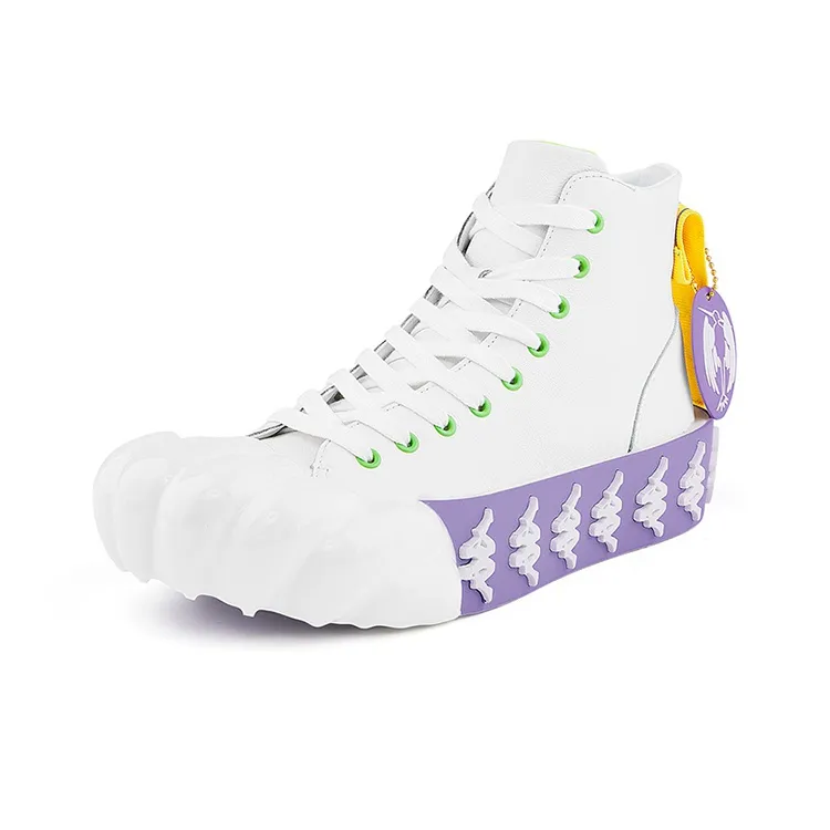 Kappa Chen Tianzhuo Collaboration Wear resistant And Lightweight Mid Top Skateboard Shoes Unisex Korean White-1