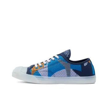 Converse Jack Purcell LP Open Ended Smile Low Top Skateboard Shoes Unisex Blue Multicolor