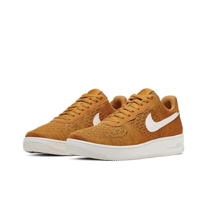 Nike Air Force 1 Flyknit 2.0 Gold Suede-2